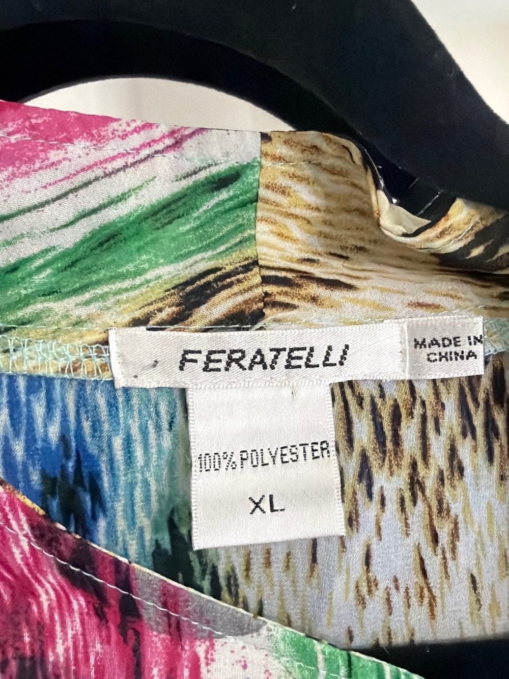 Multi-Color Printed Chiffon Tunic Top - Picture 4 of 7